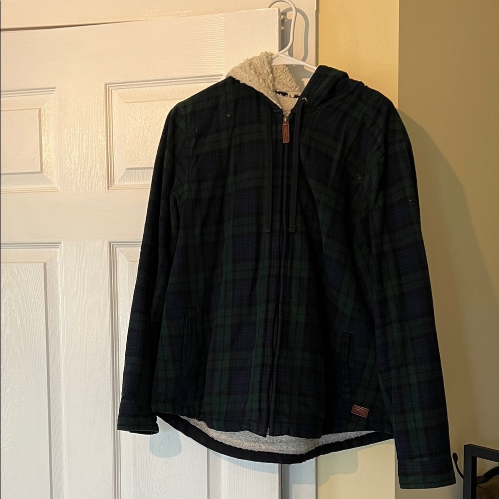 L.L. Bean Black and Green Plaid Jacket
